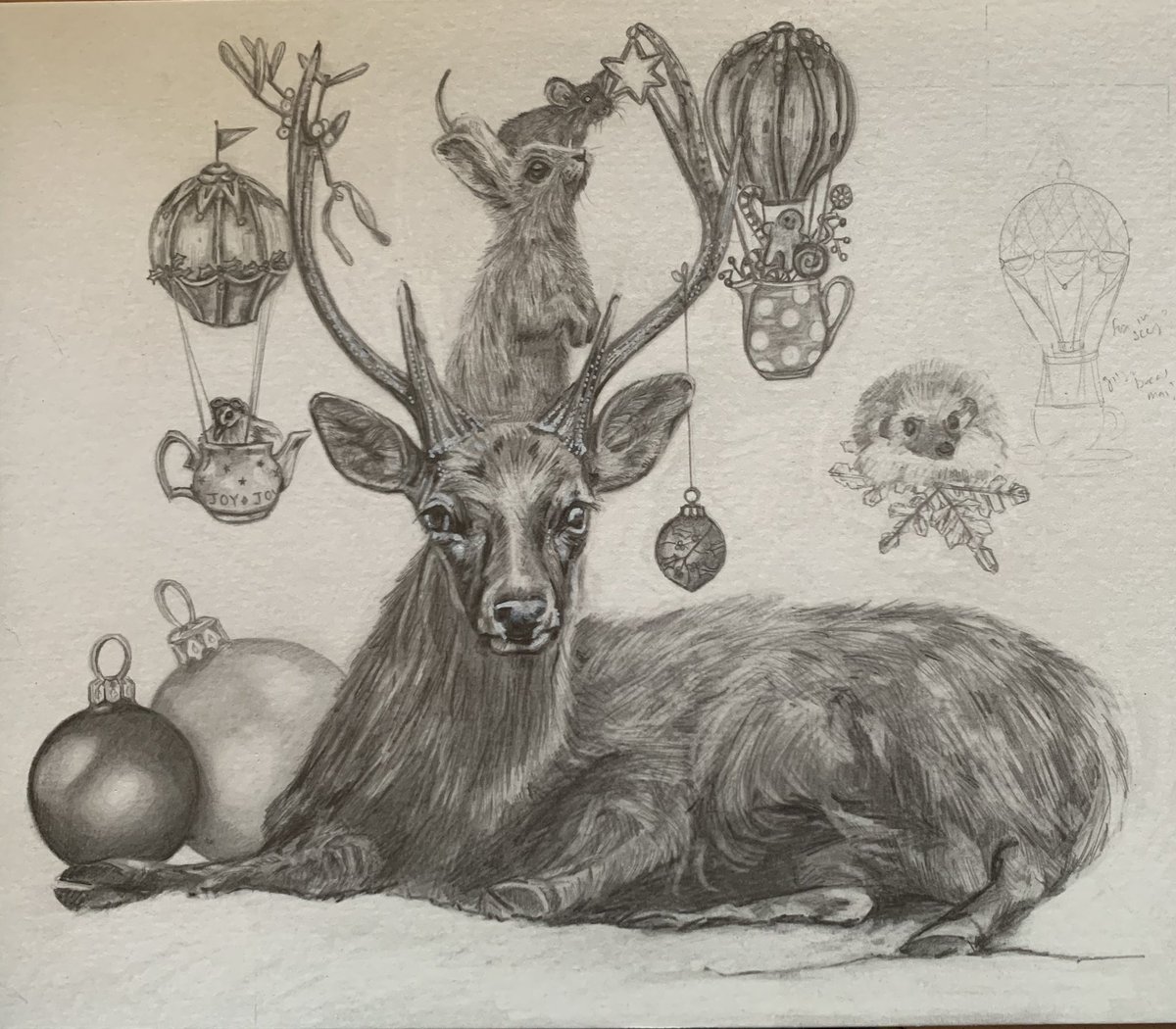 GaddRoz's tweet photo. WIP - a little be more done.
🎶 I dreaming of a - snowflake riding hedgehog ... ❄️ 🦔 🎄
#onmyeasel #onmyeaseltodaydrawing I’d #workinprogressart #workinprogressartwork #artworkoftheday #artworkinstudio #artworkbyme #wipart #mywip #inthestudiotoday #whatimworkingon https://t.co/c2F0douVLA