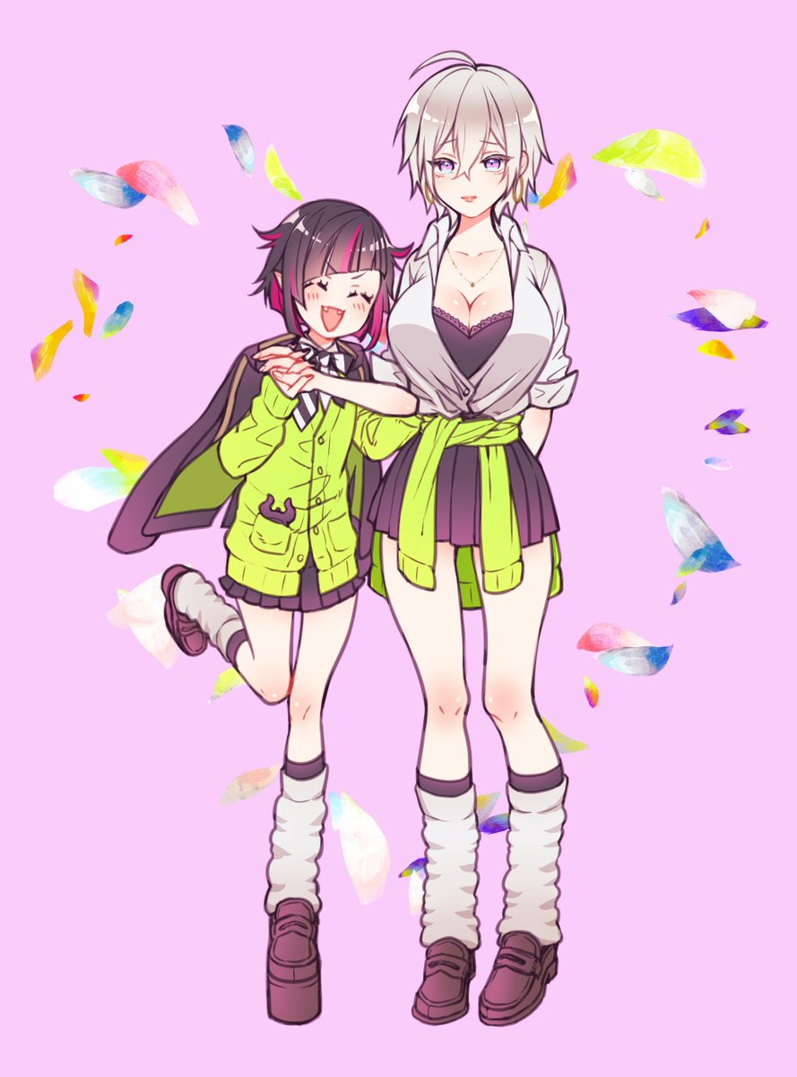 「JKリリシル親子 ※女体化 」|いとのイラスト
