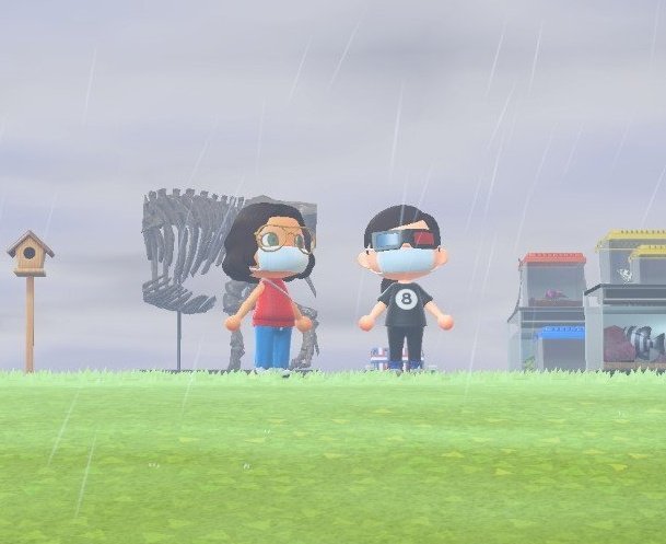 Animalcross2's tweet photo. Con #mascarilla hasta en #AnimalCrossingNewHorizons #acnh https://t.co/RqDiP2jdgd