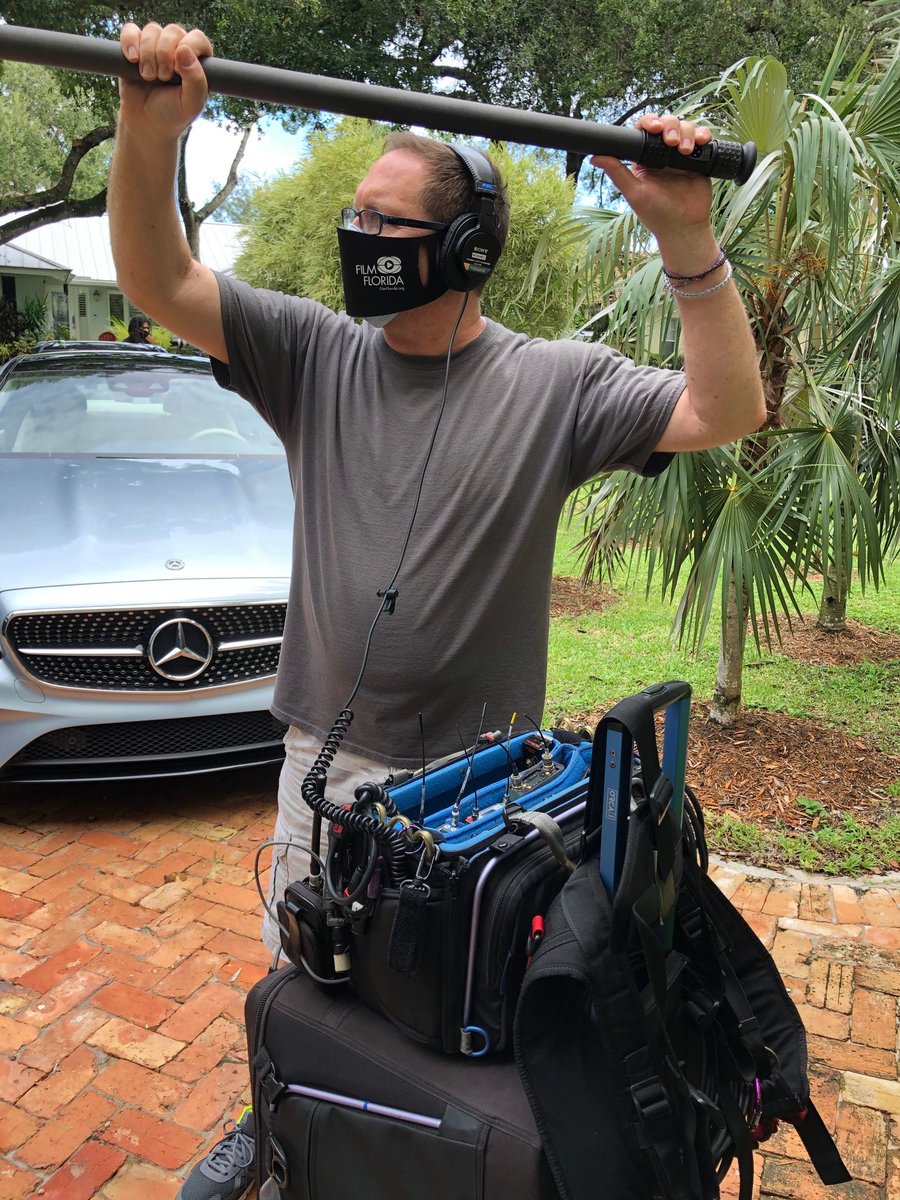 FilmFlorida's tweet photo. Thanks to Film Florida member Rory Lee for sending in pictures of Film Florida masks on set. #PracticeSafeSetsFL https://t.co/OLll1CMPZ6