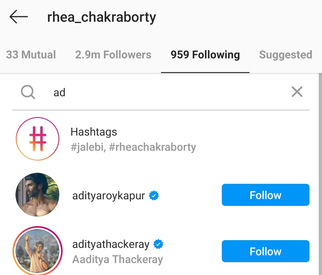 She didn't know who @AUThackeray is but used to follow him on Instagram 🤫
Innocent soul! 
#RheaChakrobarty #RheaDualFaceExposed #RheaEndgame #SSRDeathCase #Republic #RepublicTV