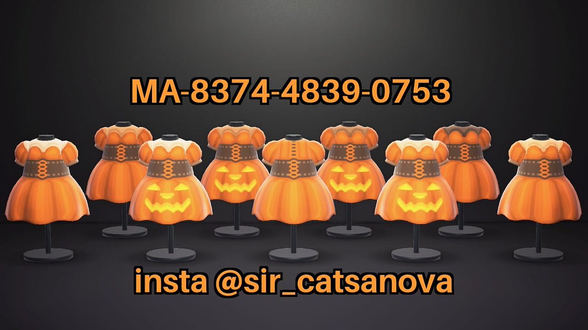 SirCatsanova's tweet photo. 🎃Pumpkin dresses, 2 types, 8 skin tones and a fully clothed version
MA-8374-4839-0753
#animalcrossing #nintendo #animalcrossingnewhorizons #acnh #newhorizons #newhorizonsdesigns #acnhcreatorcode #acnhpaths #acnhcommunity #animalcrossingdesigns https://t.co/XgIA97vdTx