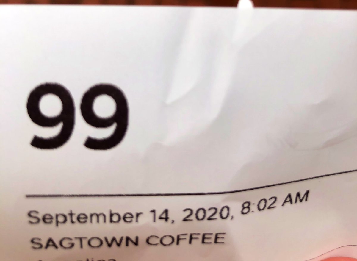 You know it will be a good day when this is your number at the pick up window