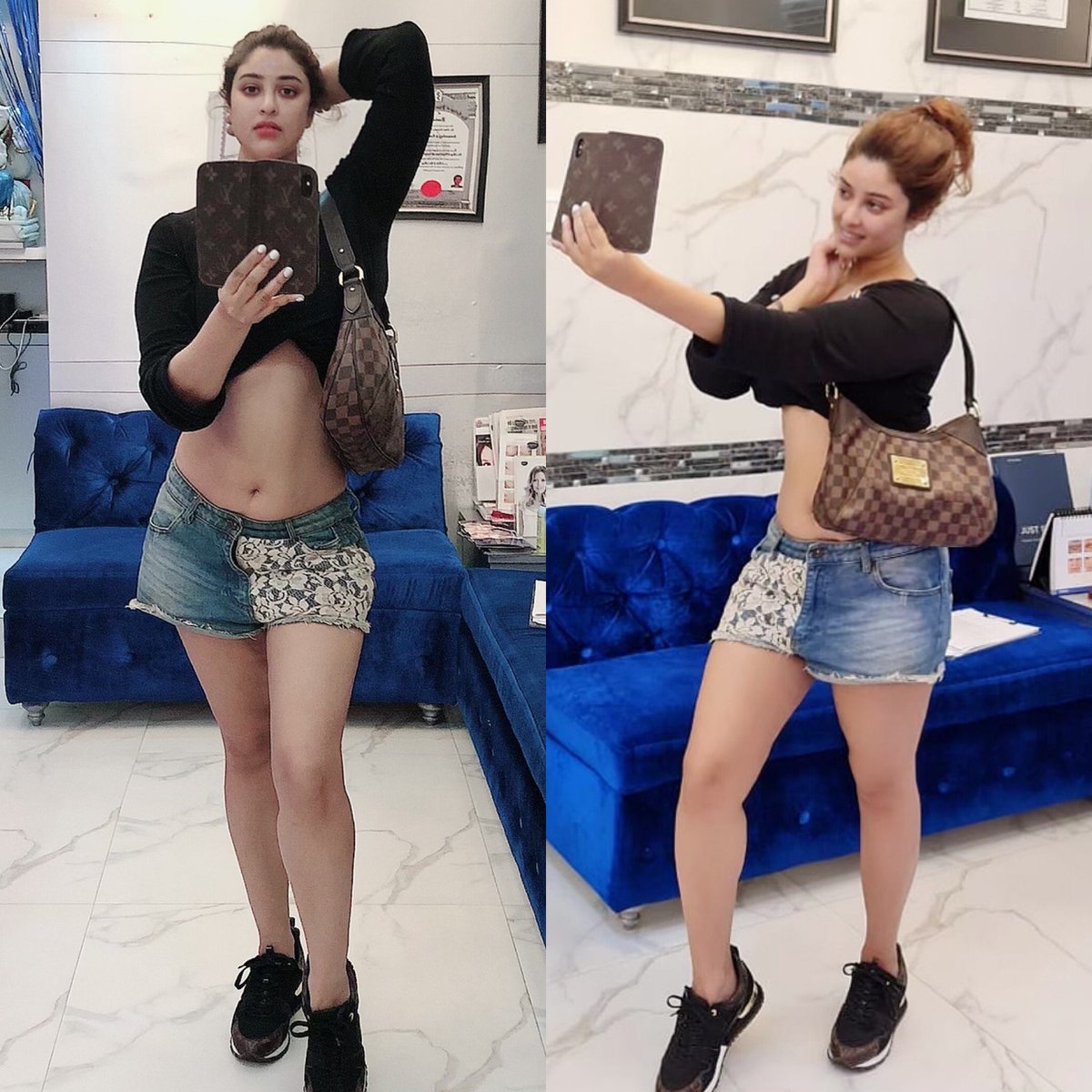 iampayalghosh's tweet image. Being a @louisvuitton lover... tip to toe LV 🤣🖤