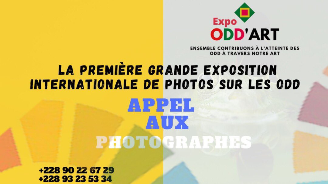ClimateAction_P's tweet photo. #Artistes #photographes, ceci est une opportunité pour vous de vous exprimer sur les #ODD et d’amener la population à prendre conscience de leurs pertinences. #ONU #OIF #UNICEF https://t.co/KnC0ui6Ms6