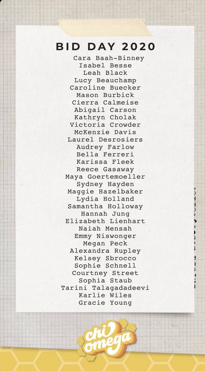 Soo happy we got to welcome home 34 of our newest Pi Alpha sisters virtually yesterday! We love you already PC ‘20🤩💛🍯 #bidday