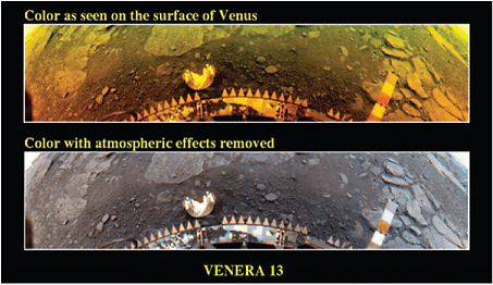 A temperatura vai pra lá de 480º C. Dez sondas soviéticas pousaram em Vênus de 1975 a 1982 e enviaram fotos antes de derreterem, até chumbo derrete nessa temperatura.Se há ou já houve vida por lá, fico muito curiosa pra saber mais sobre quando e como ela apareceu e sobreviveu.