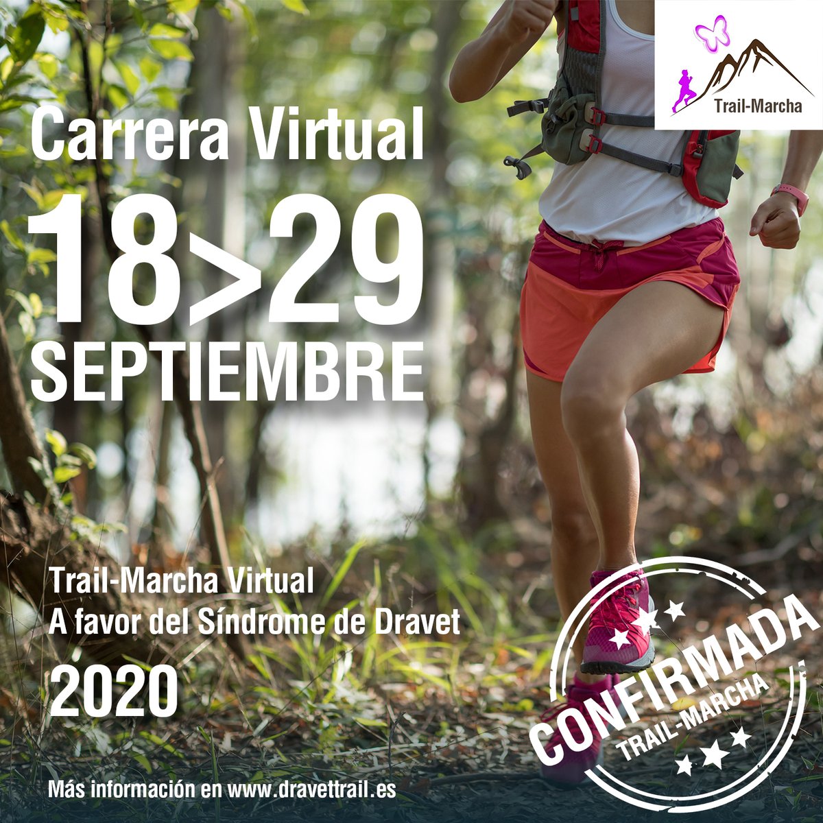Atención! No hemos podido organizar el evento como otros años, pero SÍ hemos podido realizar un TRAIL-MARCHA VIRTUAL!!! 💪🏼🏃🏻‍♂️🏃🏻‍♀️
Participa desde el 18 al 29 de Septiembre, sólo son 5€ que van íntegramente a la <a href="/FundacionDravet/">Fundación Síndrome de Dravet</a>

➡️ dravettrail.es 

#trail #dravet #running