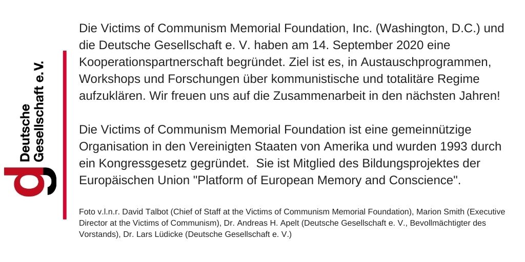 LarsLuedicke's tweet photo. Zusammenarbeit mit der Victims of Communism Memorial Foundation, Inc. @VoCommunism begründet. https://t.co/jt9KPTHqIJ