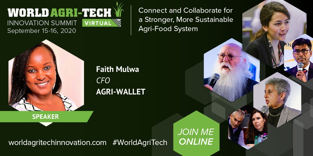 <a href="/agri_wallet/">Agri-wallet</a> CFO <a href="/mumbua_mulwa/">Mumbua Mulwa</a> is joined with 85 plus speakers in this year's virtual 👩‍💻 #WorldAgriTech innovation summit,  you do not want to miss this 🤗🤗.
For insight agenda browse in the link below.
bit.ly/2ZWUNPD