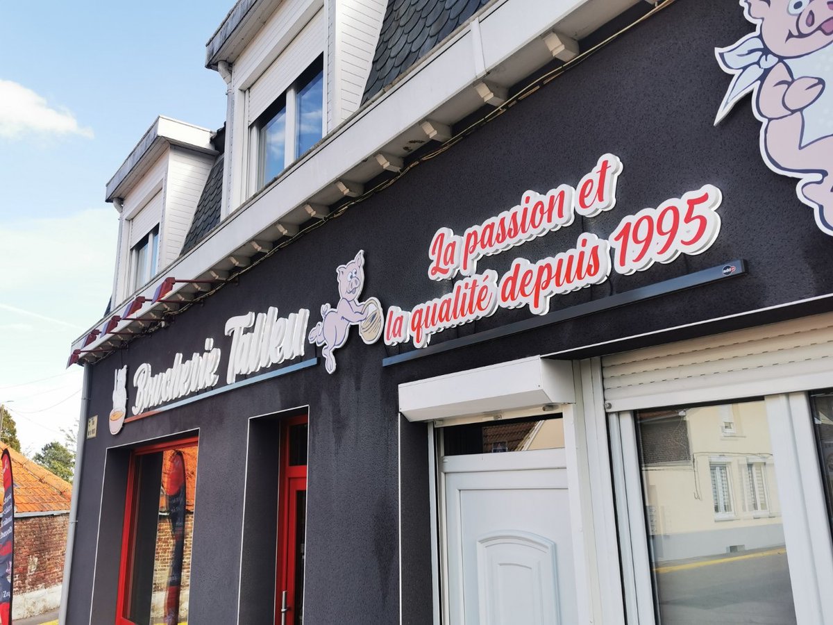 addpub1's tweet photo. ENSEIGNE 👁‍🗨

La Boucherie Talleu dispose maintenant d'une toute nouvelle enseigne en lettres découpées lumineuses en diodes indirectes. 

Pour plus d'informations, contactez-nous ! 💬

#Addpub #Enseigne #Lettreslumineuses #BoucherieTalleu https://t.co/mr6TVpBsPb