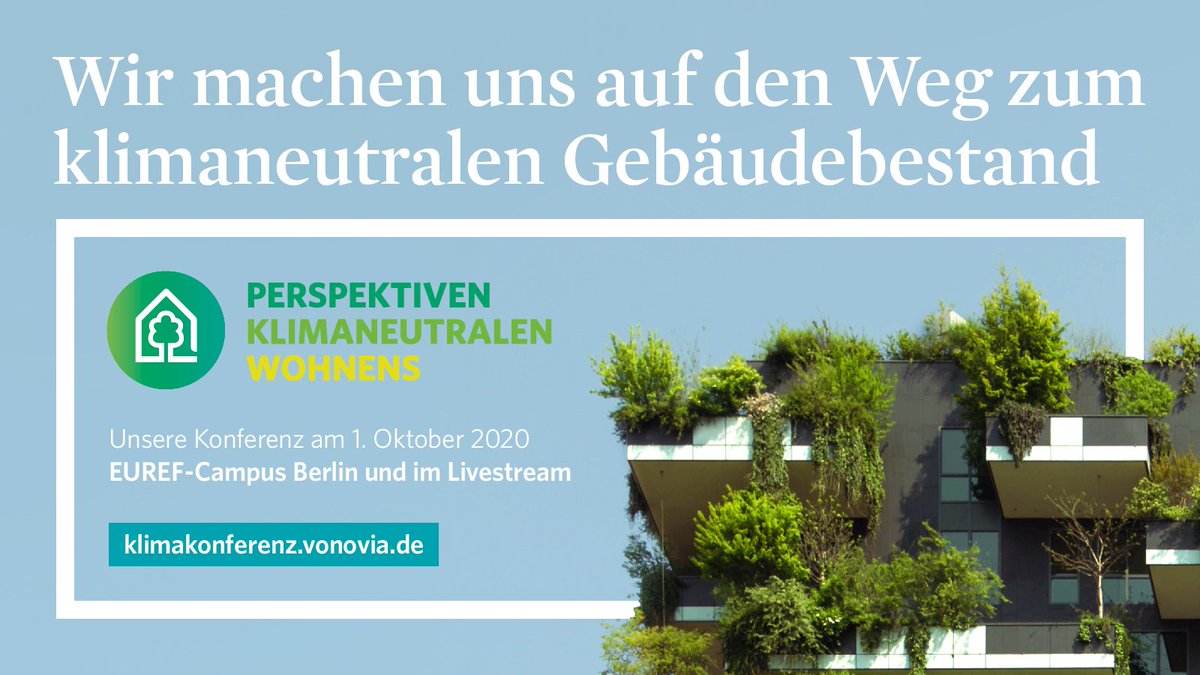 Vonovia_SE's tweet photo. #VonoviafürsKlima: Am 1. Oktober 2020 findet unsere Klimakonferenz mit VertreterInnen aus Politik, Gesellschaft und Wirtschaft statt. 🌎 Jetzt anmelden und mitdiskutieren! https://t.co/20KNcWAjKj https://t.co/0sgxpigTVW