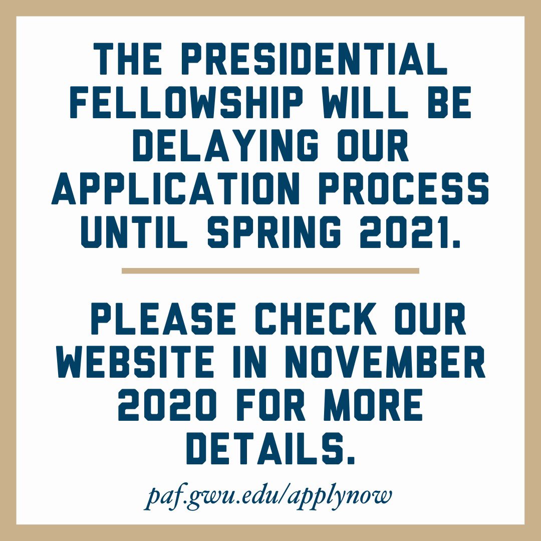 GW Presidential Fellowship tweet media
