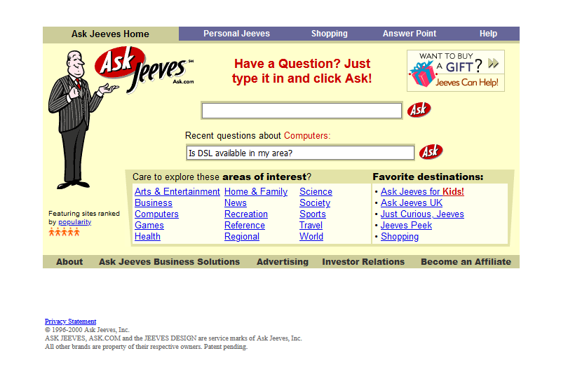 TheSEOCompany's tweet photo. Got a new blog post here that takes a look at some of the popular search engines looked like back in the day 20 years ago:

https://t.co/AWkcvQmMWp https://t.co/PxIgXhDyda
