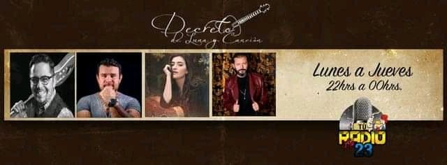 Hoy comienza la aventura en @La23Mx #RT <a href="/_EddieSantiago_/">Eddie Santiago</a> <a href="/Maelo__Ruiz/">Maelo Ruiz</a> <a href="/LuisEnrique/">Luis Enrique</a> <a href="/j_medina37/">Jorge Medina</a> <a href="/GermanMontero5/">GermanMontero5</a> <a href="/Gallo_elizalde/">Francisco Elizalde</a> <a href="/j_medina37/">Jorge Medina</a> <a href="/B_RanchoViejo/">Banda Rancho Viejo</a> <a href="/carreira_carlos/">Carlos Carreira</a> <a href="/LC_Monroy/">Lui Monroy</a> <a href="/carlosmaciasmex/">Carlos Macias</a> <a href="/grupo_pesado/">Grupo Pesado</a> <a href="/joaquinlira01/">Joaquin Lira Oficial</a> <a href="/ElRecodoOficial/">Banda El Recodo de Cruz Lizarraga</a> <a href="/BANDARECODITOSS/">BANDA LOS RECODITOS</a>