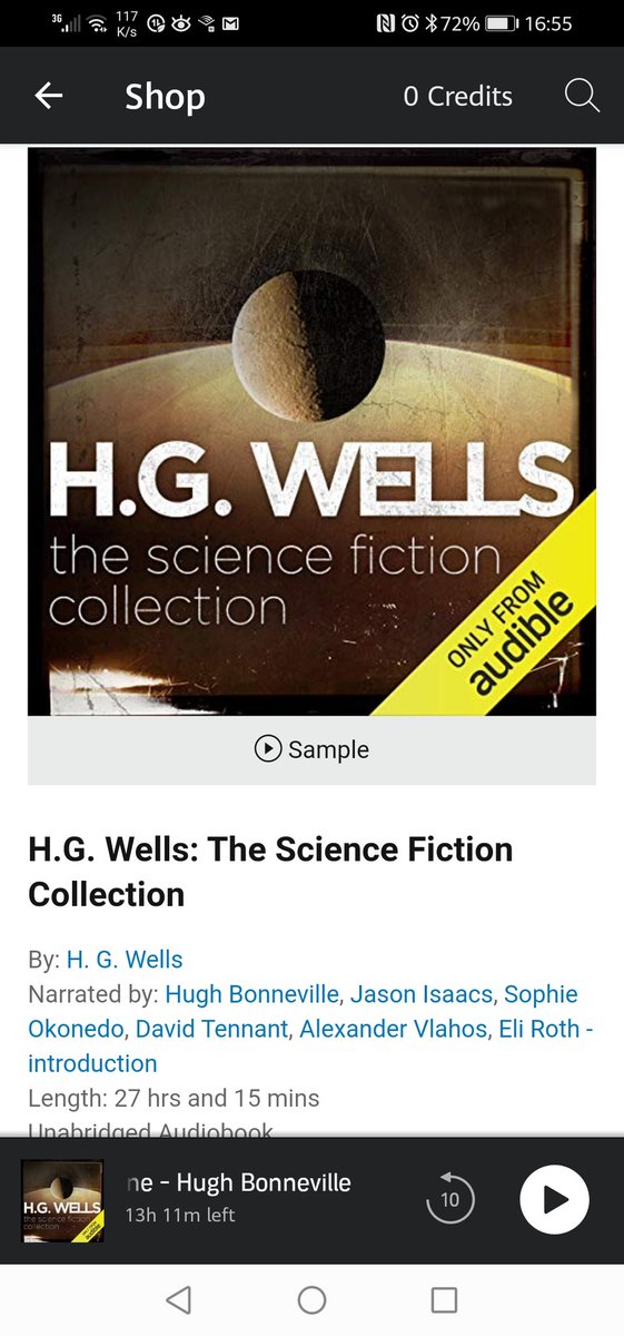 StruckMeCrochet's tweet photo. @jonkerlin I've been really enjoying this H.G. Wells collection on Audibles. Perfect for any sci-fi fan. https://t.co/Gsa9RUGItp