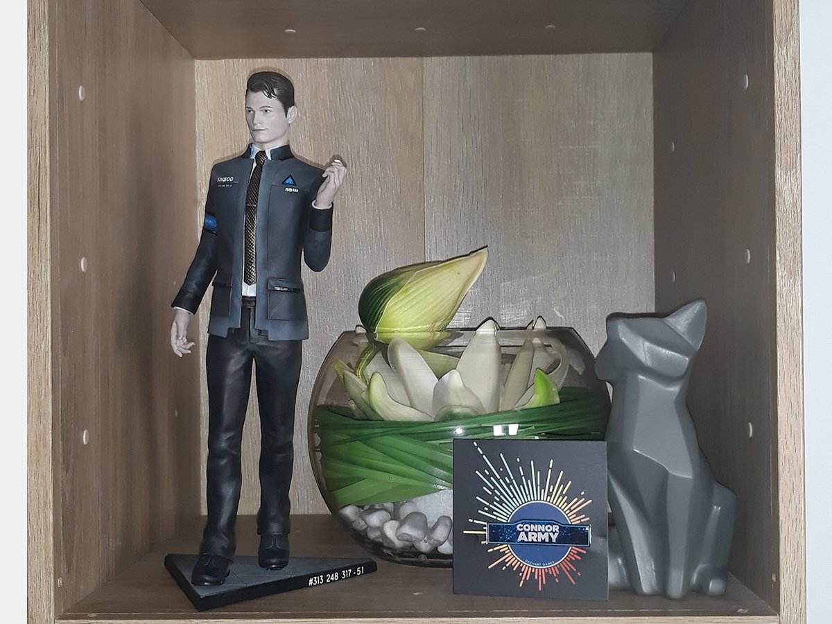 FunnySouly's tweet photo. It has finally arrived ! Thank you @BryanDechart and @AmeliaRBlaire for this amazing prize ! 
And thanks @veshmewmew for the creation of this beautiful Connor Statue ! Love it ! 
#DechartGames 💙 https://t.co/kschTDhxDR