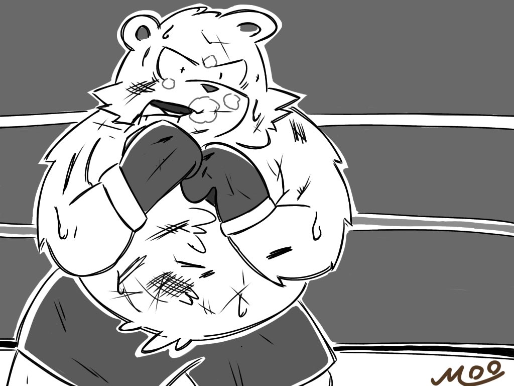 描いてみた Wiruku ウィルクさんの熊ボクサーを 描いてみました 毎回イラスト見てます これからも頑張ってください ツイレポ