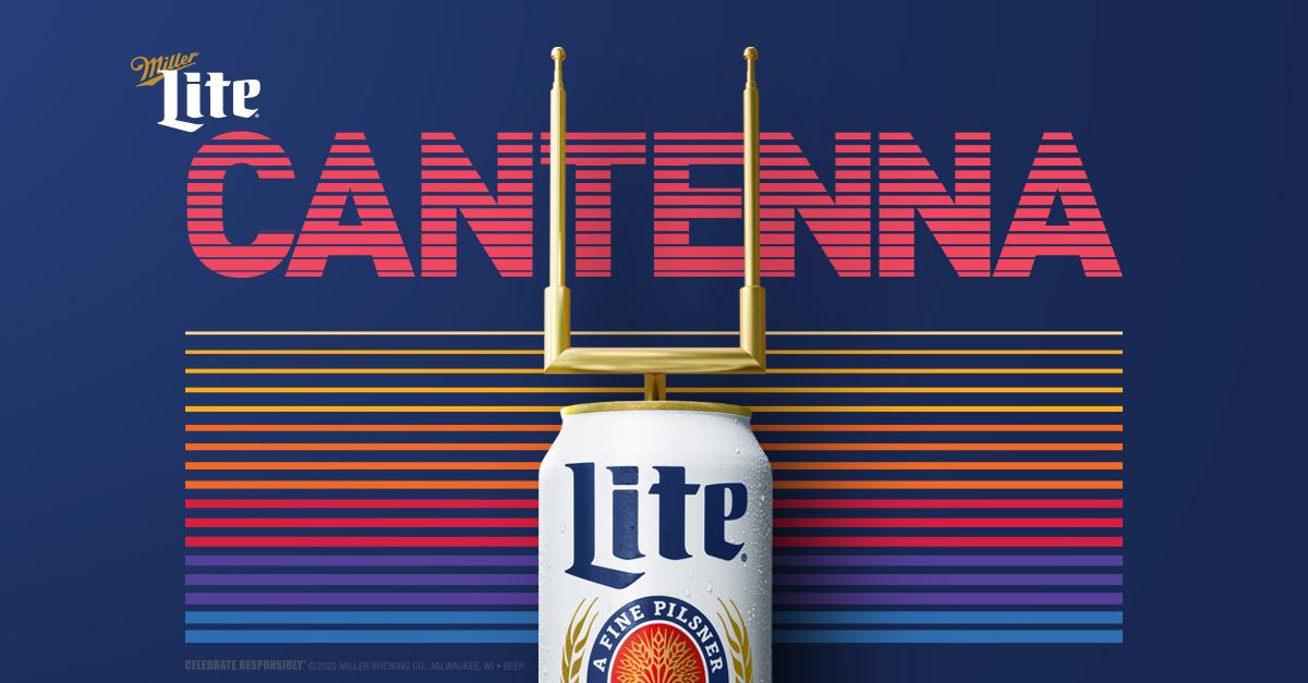 MolsonCoors's tweet photo. Tired of streaming football games from legally dubious websites? Introducing Miller Lite's latest canovation: the Cantenna, part digital antenna, part Miller Lite beer can. https://t.co/VkI1sAlZmv https://t.co/BnaCUv6pMy
