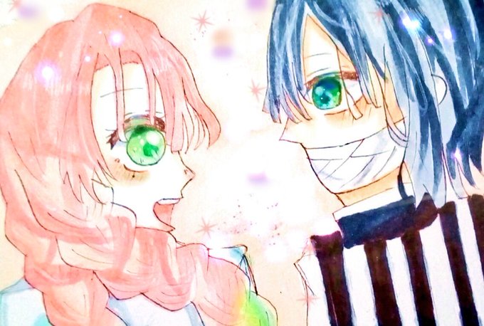 ゆらぎ🌸@旧垢さんがTwitterに投稿した甘露寺蜜璃(鬼滅の刃)のイラスト。