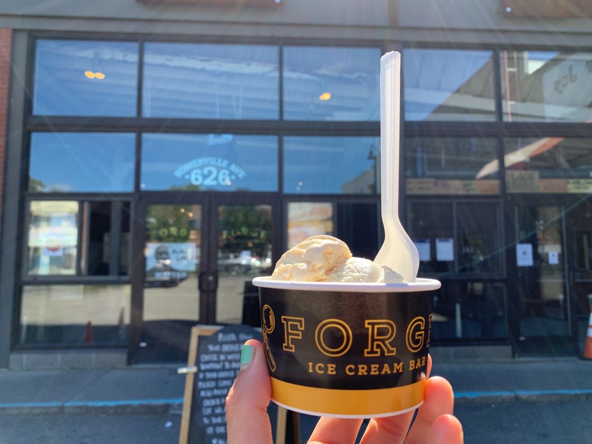 forgeicecream's tweet photo. #Flufffest may have come and gone, but it lives on with our fluffernutter ice cream. Come get some scoops @FluffFestival @SomervilleCity https://t.co/42jK3cwMgD