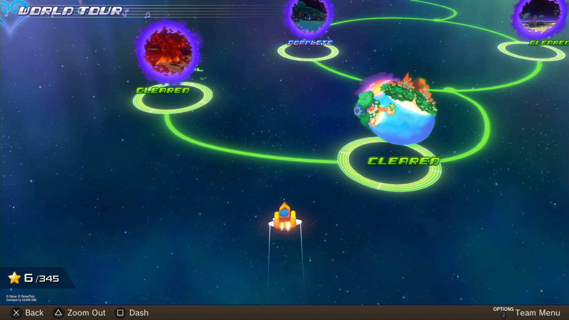 Kingdom Hearts 3 World Map