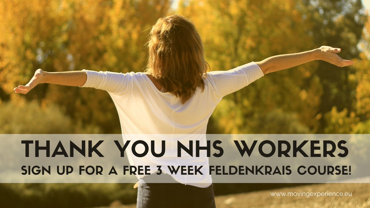A FREE Feldenkrais Course for NHS Workers!: mailchi.mp/7bf0d40a7b9b/f… 

#NHS #NHSworkes #ThankYouNHS #Feldenkrais #onlinelearning #relasetension #softenyourshoulders