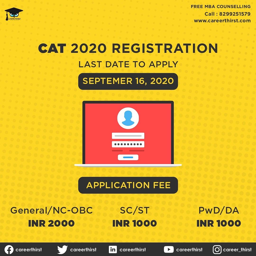 careerthirst's tweet image. CAT 2020 Registration have now been coming to End Soon . SO Don&apos;t be late to apply the form for admission in top B-Schools of India and Abroad.
#catexamstips #catprep #catpreparation #careerthirst #careerguidance #applyonline #bschools #careeropportunities #cat2020batch .
