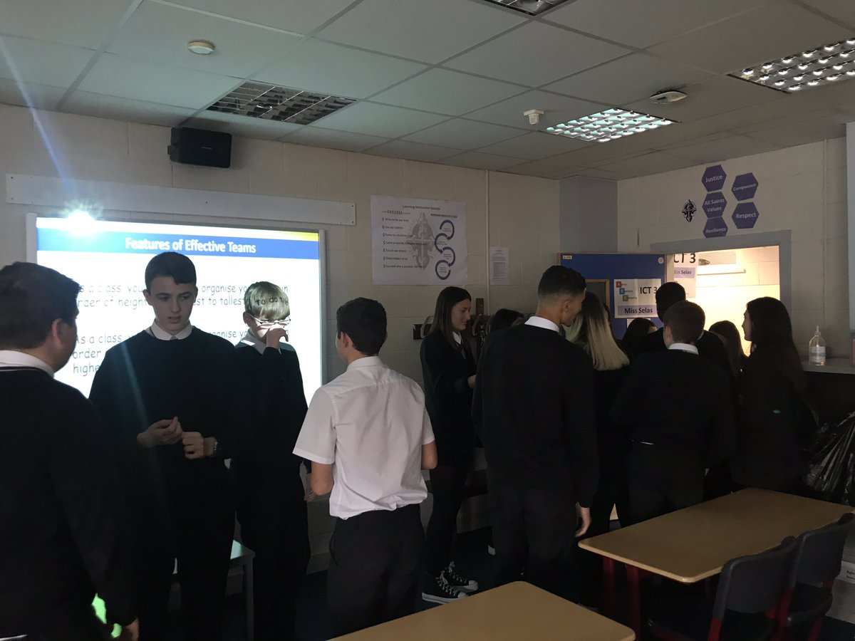 AllSaintsABC's tweet photo. Miss Selas’s Higher Admin class learning about team work and what makes an effective team 👭👫👬🤩

#communication  #interpersonalskills #sharedaims #listening #teamwork https://t.co/1uhO5Zyhb0