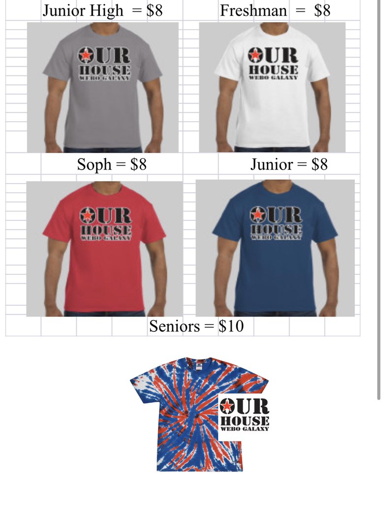 The last day for t-shirt sales is September 16th. Get your class shirt while you can!! (it’ll come in handy for a future theme😉🌟)