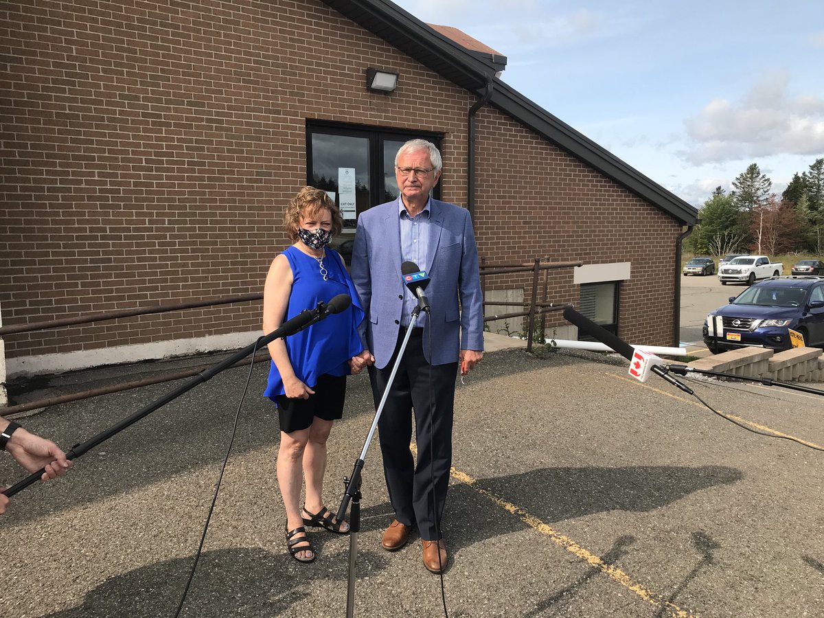 Blaine Higgs was accompanied by his wife, Marcia, as they voted this morning in his home riding of Quispamsis.  Higgs says he is “at peace” with the campaign and there’s “nothing more I could do.”