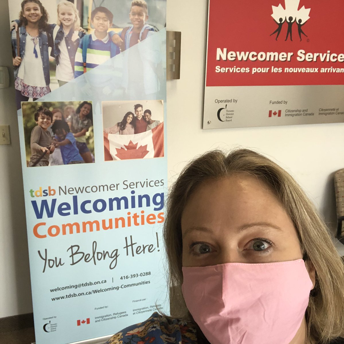 welcome_tdsb's tweet photo. We’re back!! Although you can’t physically come into our offices- we are here for you! Program planning for the new school year is underway ! @CitImmCanada @tdsb #newcomerservices #programfacilitators https://t.co/DIKrei20gF