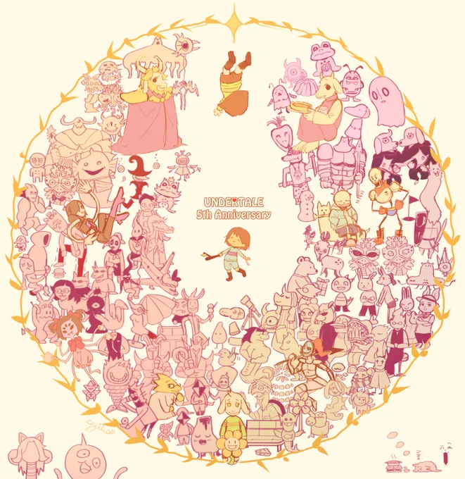 #happybirthdayundertale 
#Undertale五周年記念イラスト
UNDERTALE 5th Anniversary!! 