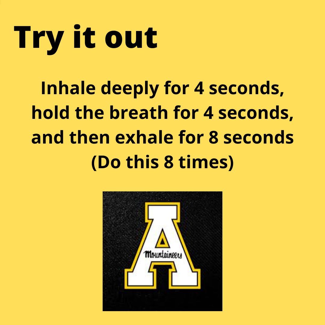 AppSportPsych's tweet photo. As an athlete, practicing daily mindfulness can improve your focus, metabolic performance, behavioral control, stress response, and help you to reduce pain and fatigues. Just 10 minutes a day can create lasting benefits! #AppStateSportPsych #MindfulMondays https://t.co/Ci2ElTfWBm