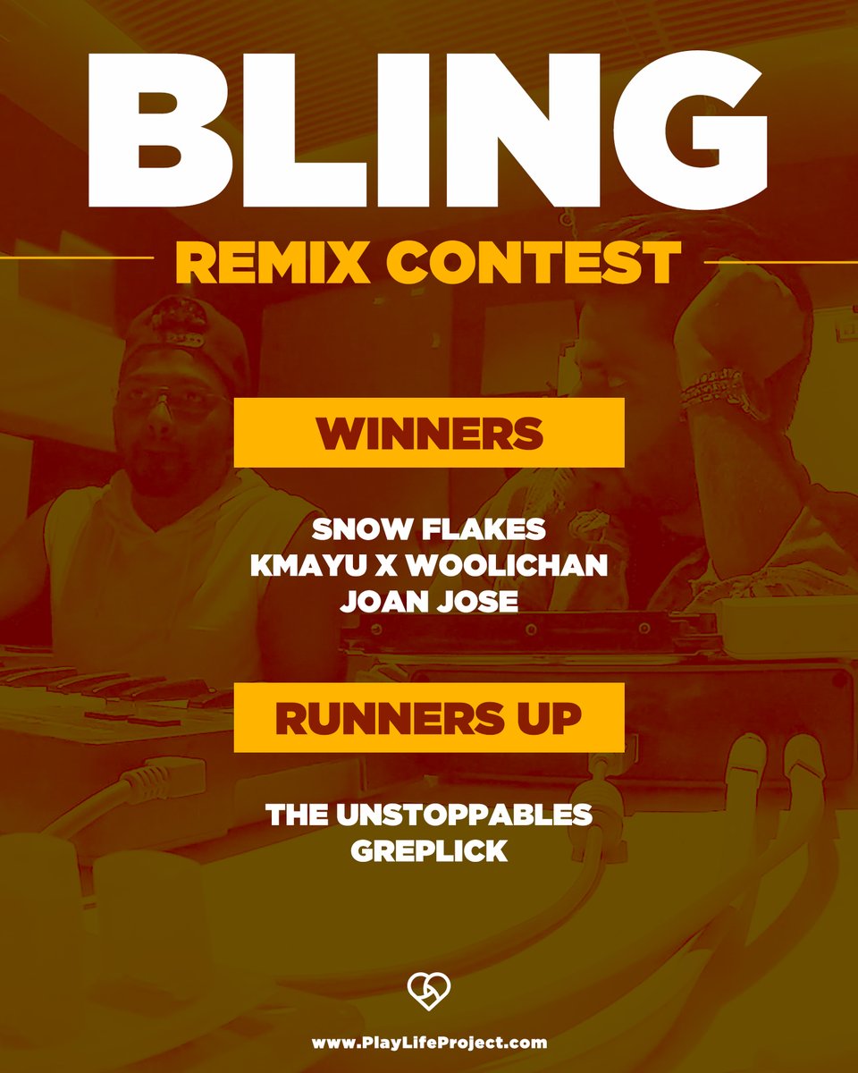 Thank You to each &amp; every Artist who participated in the BLING Remix Contest. Heartiest Congratulations to the Winners. We look forward to releasing your music on Play Life Records. Also a special mention &amp; shoutout to the Runners Up for the exceptional creativity they've shown.
