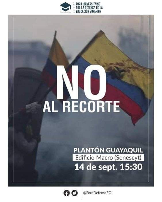 A LAS CALLES TOD@S 🔥🔥🔥  las y los docentes de la Universidad de las Artes de suman a las protestas en contra del recorte y la precarización de la educación superior pública! Lunes 14 de septiembre 15:30 exteriores del senescyt..   maps.app.goo.gl/DF41qNgijoK2kc…