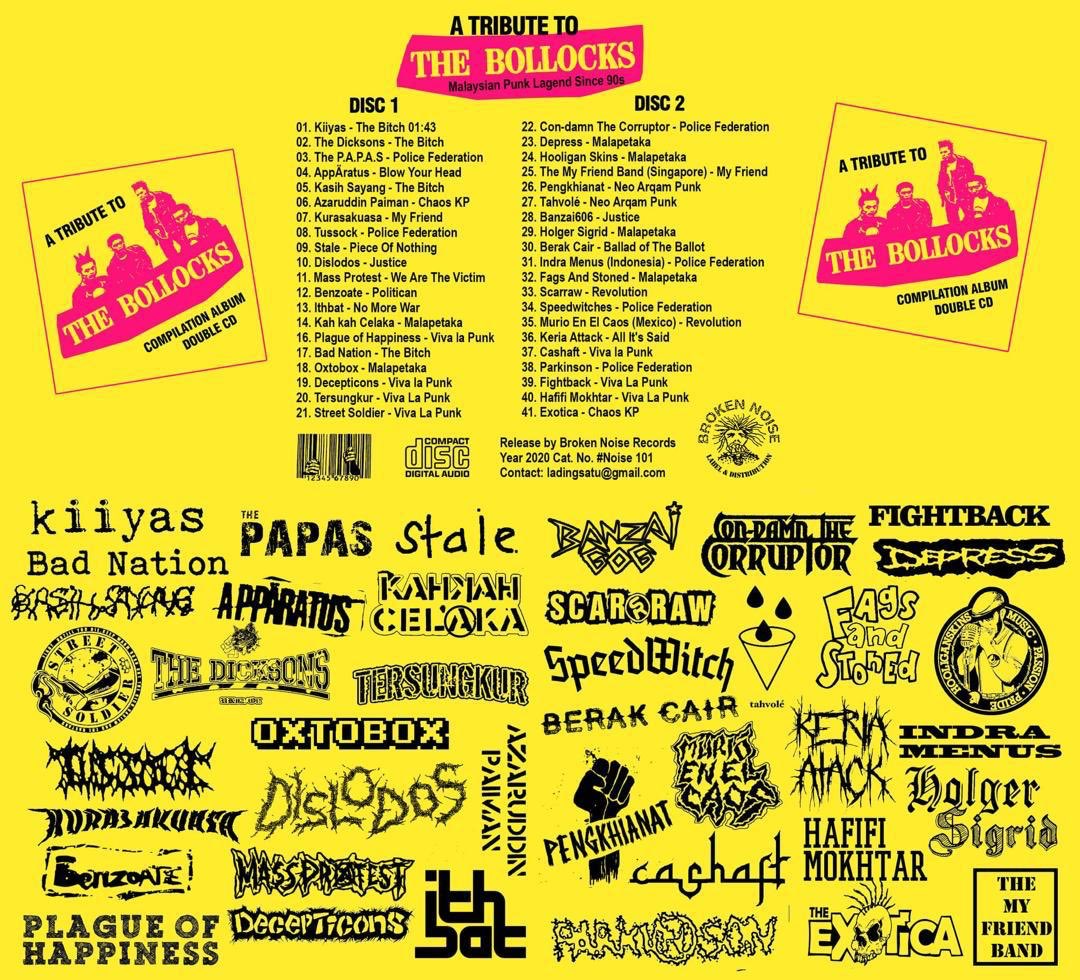 A Tribute To The Bollocks Compilation Album Double CD