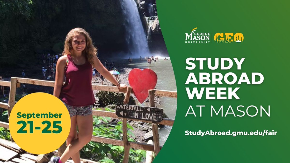 masonglobal's tweet photo. Mark your calendar! Next week is Study Abroad Week 2020 🤩 Join us for informative sessions about our programs! Go to this link to check out the schedule! https://t.co/GcDKqIYPvx @GeorgeMasonU https://t.co/6PePLrK7ZH