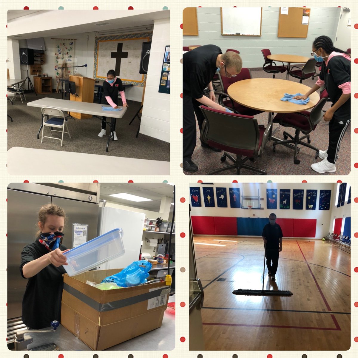 Vfreeman137's tweet photo. Rockstar workers at Pilgrim Church today! @MHSCardLab https://t.co/qxWUgUWAY0