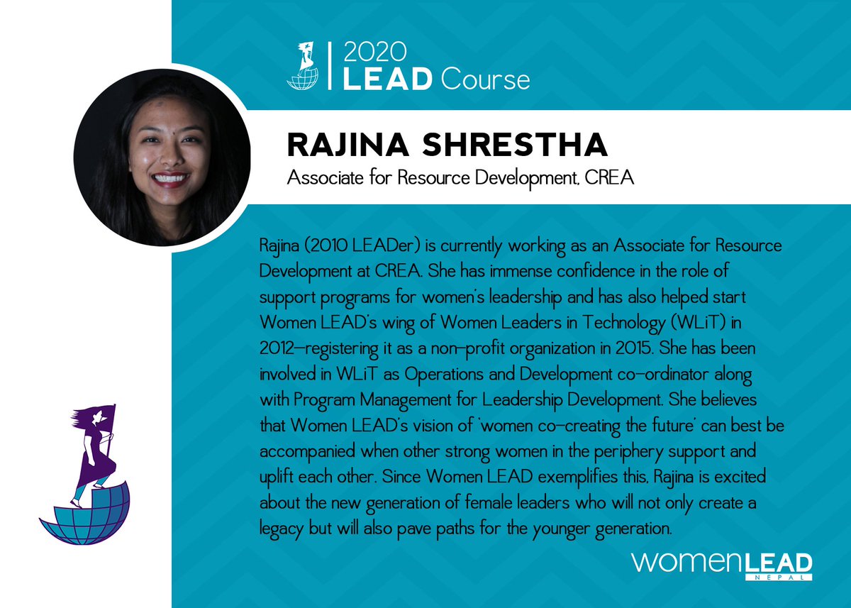 womenLEADnepal's tweet photo. On the tenth day of the Leadership Institute, @RajinaNotRojina led a session on ’#StreetHarassment’ for our 2020 LEADers. She discussed ways to channel anger the right way when harassed and also introduced related crime and punishment acts.
#wlead #LEAD2020 #LEADgoesVirtual https://t.co/xIiD00H6Rt