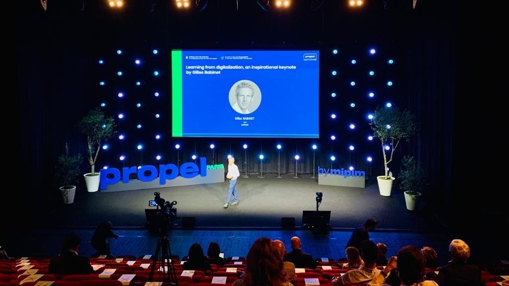 FIABCI's tweet photo. Earlier today at @PropelbyMIPIM in Paris, listening to keynote speaker Gilles Babinet who spoke about the origins of the #digitalrevolution and the current acceleration while transforming our social and economic organizations. @MIPIMWorld #PREW #FIABCI #MIPIM #digitalization https://t.co/vzt2XEHclU