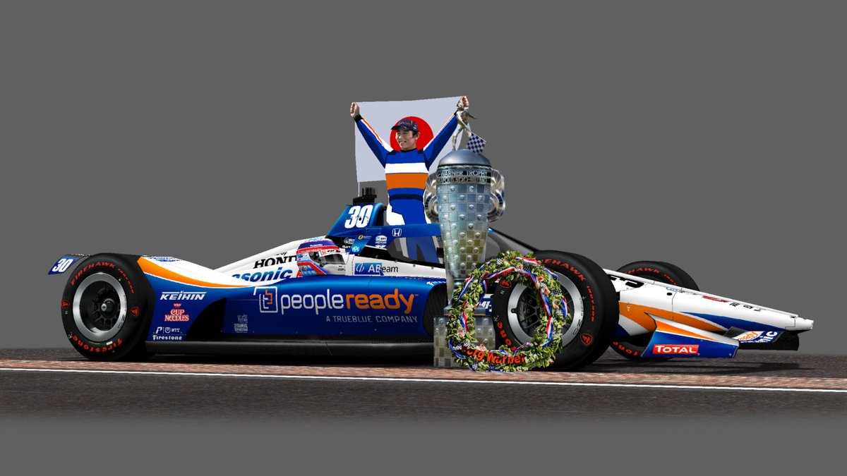 直筆サイン！佐藤琢磨 インディ500 優勝記念 写真・コイン 限定500