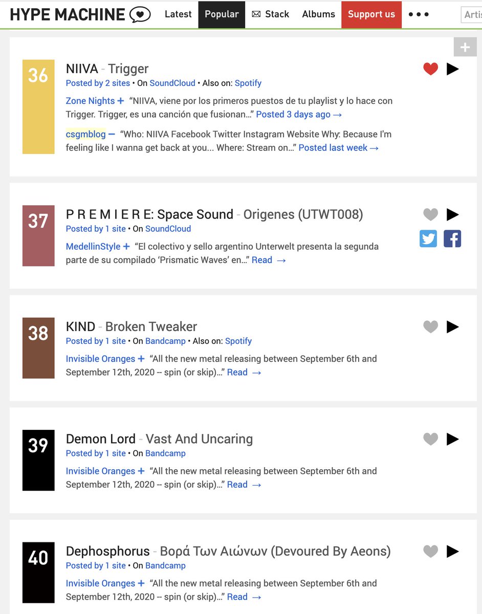 Big thanks to <a href="/hypem/">Hype Machine</a> ! #Trigger on the chartttt 💜