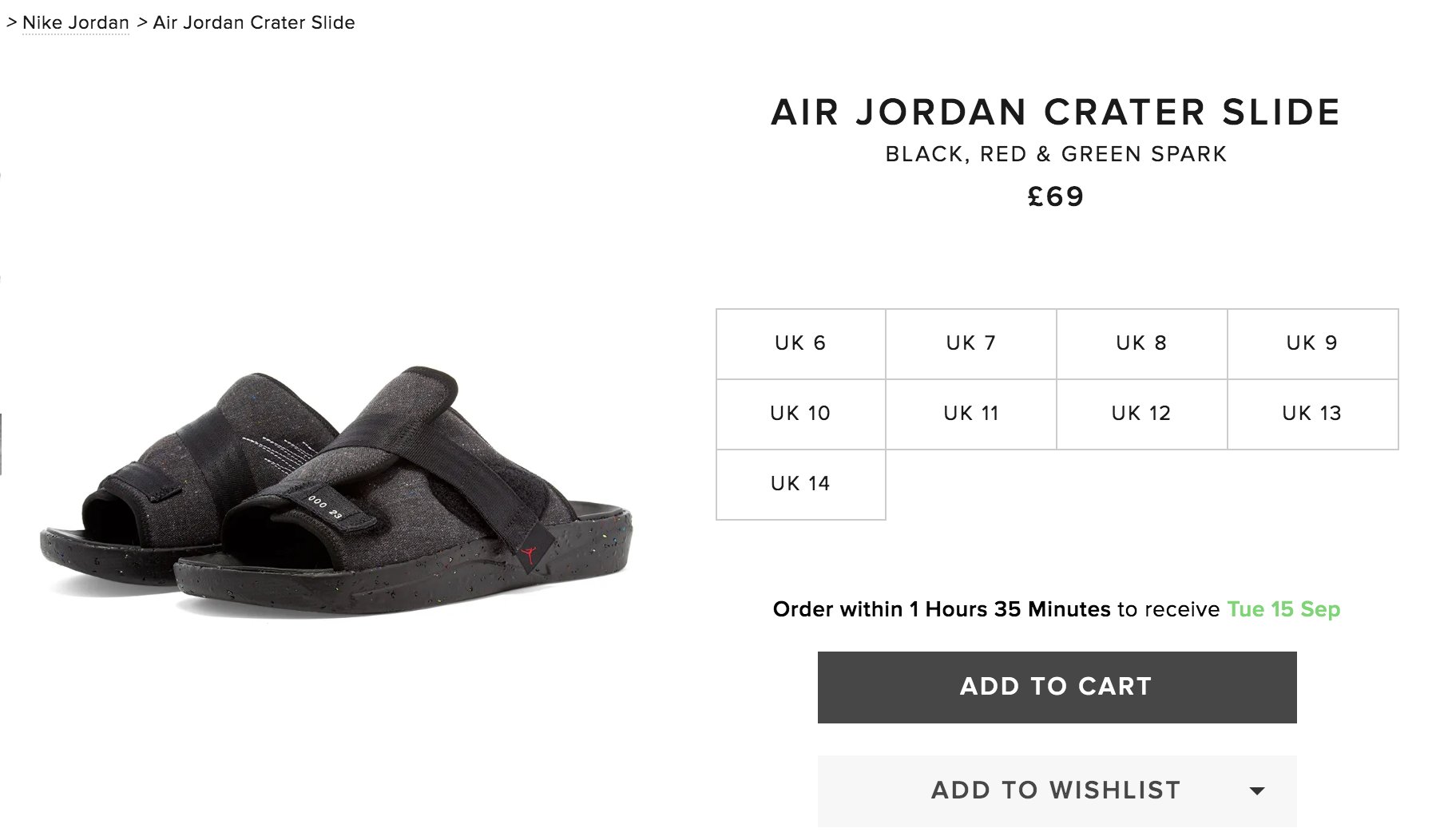 nike jordan crater slide