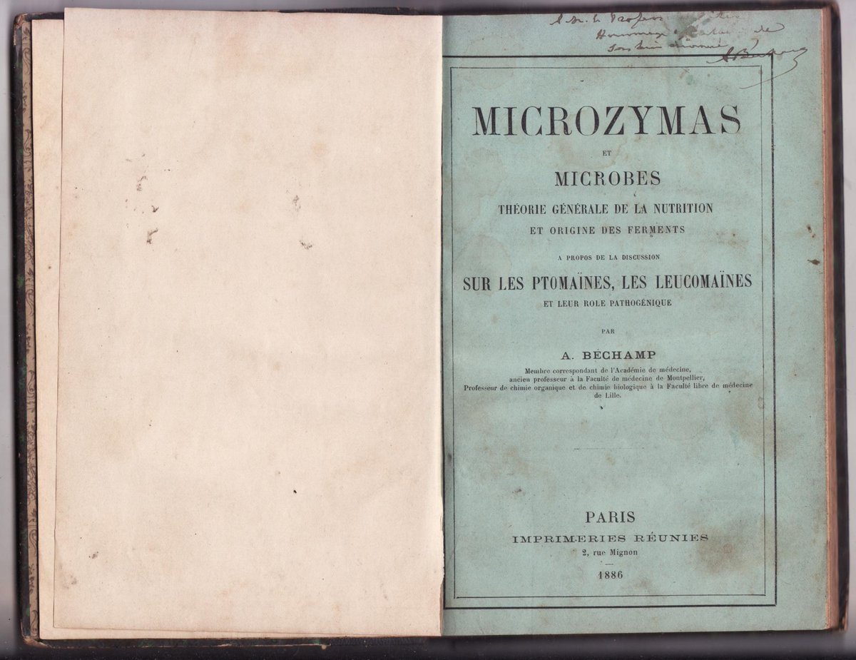 231) Béchamp proposed the idea that living entities called “microzymas,” or “tiny enzymes,” create bacteria as a response to host and environmental factors. This is known as terrain theory (also called host theory or cellular theory).