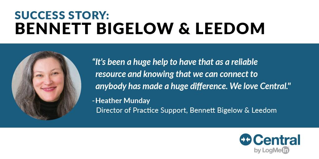 LogMeIn's tweet photo. Find out how law firm Bennet, Bigelow and Leedom used #GoToMeeting, #GoToRoom & #LogMeInCentral to keep their clients safe and drive productivity while working remotely. Read their story: https://t.co/7US8nZ4RXT https://t.co/Co7N1qe5wm