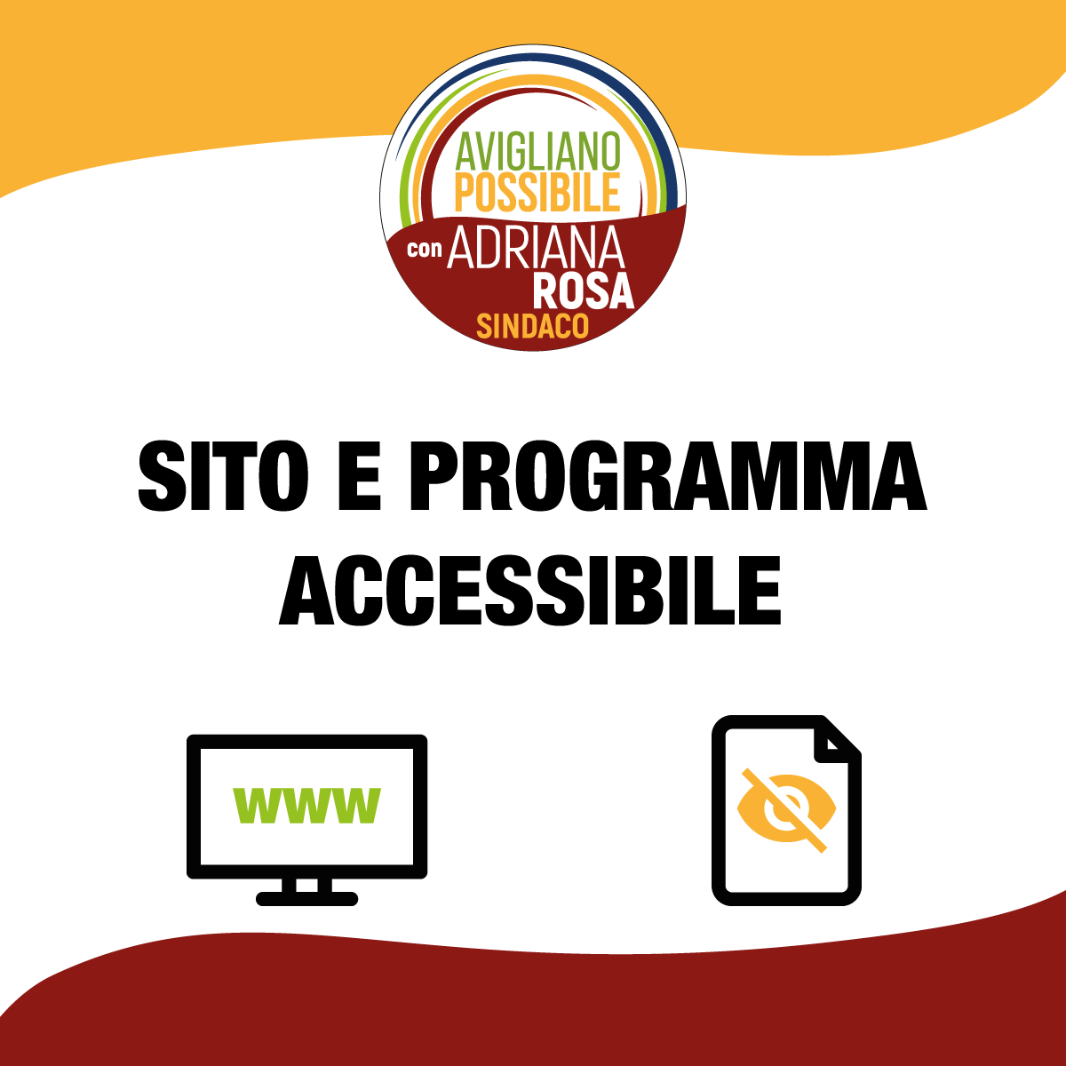 APossibile's tweet photo. Per consentire davvero a tutti di poter fruire e consultare il nostro sito e il nostro programma, abbiamo lavorato per rendere quest'ultimi "accessibili".
Sito ➡️ https://t.co/SFqRPfR7S4
Programma "accessibile" ➡️ https://t.co/6SmfVUaVM8
#cantiereaperto #impresacomune https://t.co/g0zbqwBNts