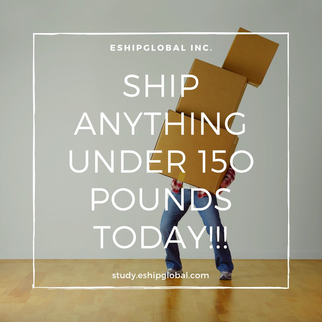 eShipGlobal's tweet photo. Now with eShipGlobal you can ship more than just documents. Ship anything you want under 150 pounds! Visit https://t.co/69UQ3p33XR today to start shipping! #eShipGlobal #UEMS https://t.co/XxsFKwhPEZ