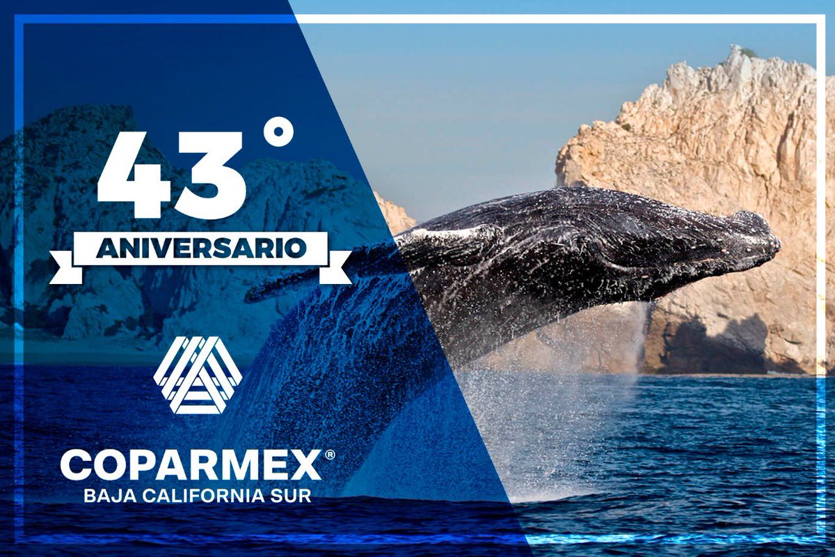 Felicitamos a <a href="/CoparmexBCS/">coparmexbcs</a> con motivo del 43º Aniversario de su fundación. Reconocemos el compromiso del actual Consejo Directivo que Preside <a href="/gdiaztronco/">Gustavo Diaz Tronco</a> ¡Enhorabuena!