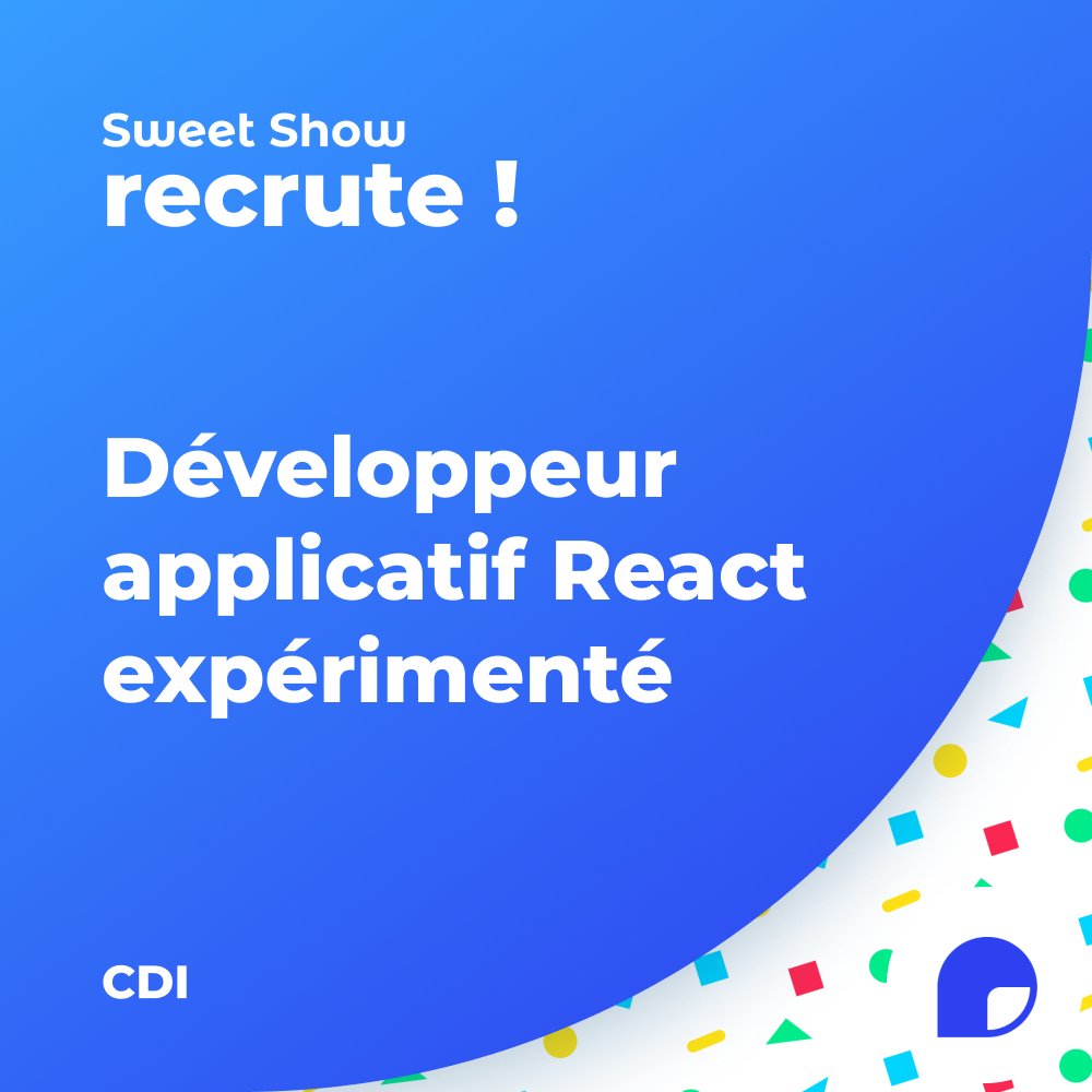 🤘 Alerte pépite Développeur !

Nous recherchons un #Developpeur Applicatif avec une expérience de 3-5 ans sur React / Typescript pour nous aider dans le développement de notre application SaaS d'aide à la vente destinée aux équipes commerciales ! #CDI

👉 sweetshow.io/nous-rejoindre…